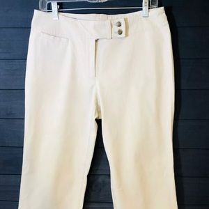 Eileen Fisher Tan Straight Fit Cropped Pants Small